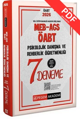 2026 MEB AGS ÖABT Psikolojik Danışma ve Rehberlik Öğretmenliği Tamamı Çözümlü 7 Deneme