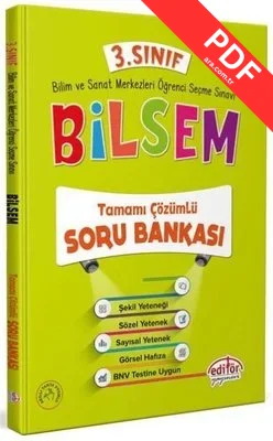 3.Sınıf Bilsem Tamamı Çözümlü Soru Bankası PDF indir