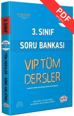 3.Sınıf VIP Tüm Dersler Soru Bankası - Mavi Kitap PDF indir
