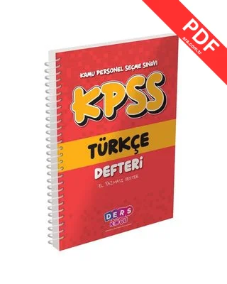 4031 KPSS Türkçe Defteri DK