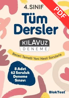 4.Sınıf Bloktest Tüm Dersler Kılavuz Deneme