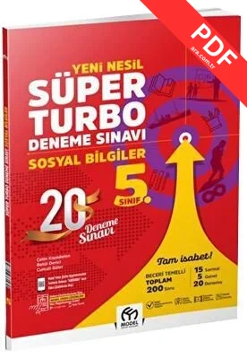 5. Sınıf Sosyal Bilgiler Yeni Nesil Süper Turbo Deneme Sınavı PDF indir