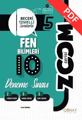 5. Sınıf Zoom Serisi Fen Bilimleri 10'Lu Denemeler PDF indir