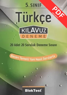 5.Sınıf Bloktest Türkçe Kılavuz Deneme PDF indir