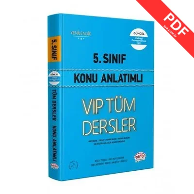 5.Sınıf VIP Tüm Dersler Konu Anlatımlı - Mavi Kitap PDF indir