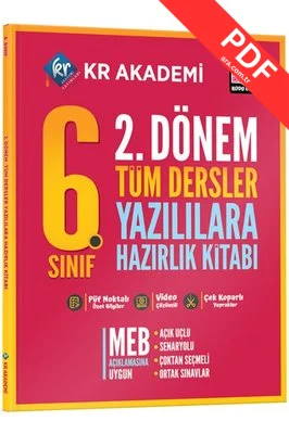 6. Sınıf 2. Dönem Tüm Dersler Yazılılara Hazırlık Kitabı