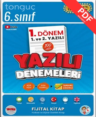 6. Sınıf Yazılı Denemeleri 1.Dönem 1 ve 2. Yazılı PDF indir