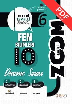 6. Sınıf Zoom Serisi Fen Bilimleri 10'Lu Branş Denemeler PDF indir
