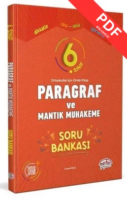 6.Sınıf Paragraf ve Mantık Muhakeme Soru Bankası PDF indir