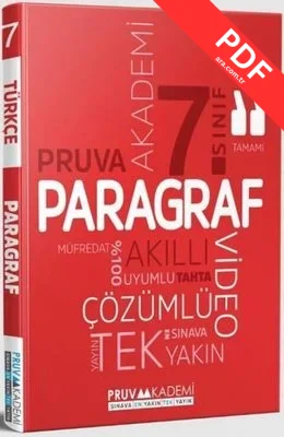 7. Sınıf Paragraf Soru Bankası PDF indir