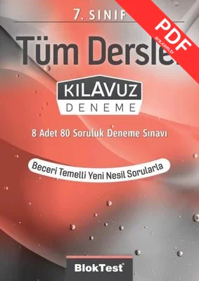7.Sınıf Bloktest Tüm Dersler Kılavuz Deneme PDF indir