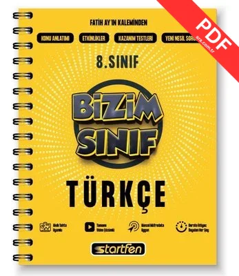 8. Sınıf Bizim Sınıf Türkçe Defteri PDF indir