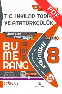 8. Sınıf Bumerang Etkinlikli T.C. İnkılap Tarihi Ve Atatürkçülük PDF indir