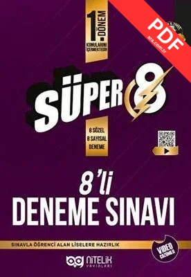 8. Sınıf LGS 1. Dönem 8'li Deneme Sınavı