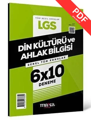 8. Sınıf LGS Din Kültürü ve Ahlak Bilgisi 6 x 10 Deneme PDF indir