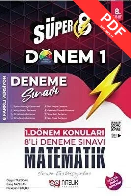 8. Sınıf Matematik Süper 1. Dönem 8'li Deneme Sınavı