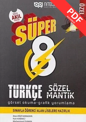 8. Sınıf Türkçe Süper Sözel Mantık Görsel Okuma ve Grafik Yorumlama Soru Kitabı