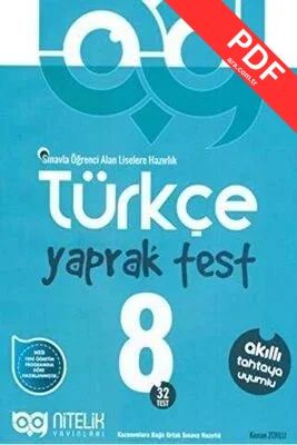 8. Sınıf Türkçe Yaprak Test PDF indir