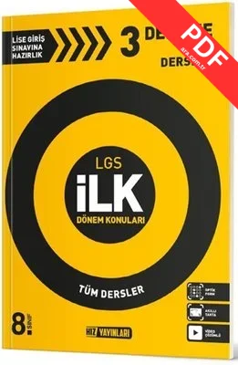 8.Sınıf LGS İlk Dönem 3'lü Deneme PDF indir