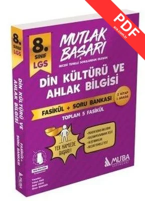 8.Sınıf LGS Mutlak Başarı Din Kültürü ve Ahlak Bilgisi Fasikül ve Soru Bankası PDF indir