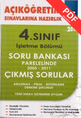 Açıköğretim Sınavlarına Hazırlık 4. Sınıf İşletme Bölümü 2012
