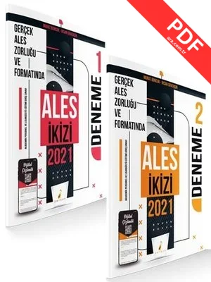 ALES İkizi 2 Özgün Deneme Sınavı Dijital Çözümlü PDF indir