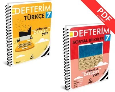 ARI YAYINLARI 7. SINIF 2025 GÜNCEL BASKI TÜM DERSLER MATEMATİK, TÜRKÇE, FEN BİLİMLERİ, SOSYAL BİLGİLER DEFTERİM