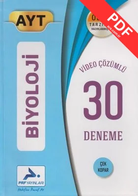 AYT Biyoloji Video Çözümlü 30 Deneme