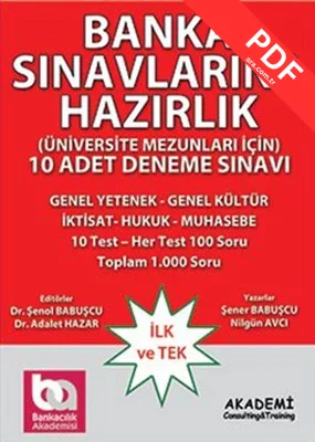 Banka Sınavlarına Hazırlık - 10 Adet Deneme Sınavı PDF indir