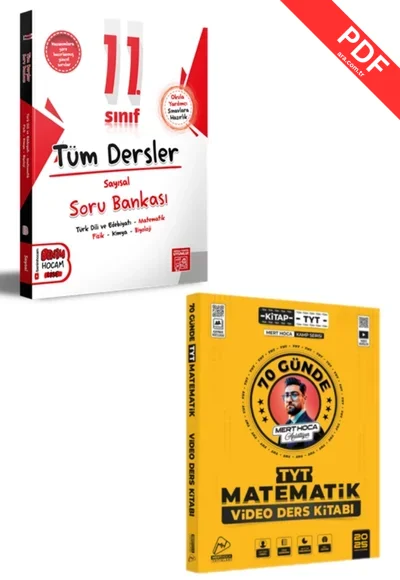 BENİM HOCAM 11.SINIF TÜM DERSLER SORU BANKASI VE 2025 MERT HOCA TYT MATEMATİK VİDEO DERS KİTABI