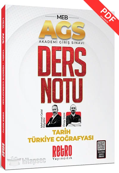 2025 MEB AGS Tarih ve Türkiye Coğrafyası Ders Notu Retro Kitap