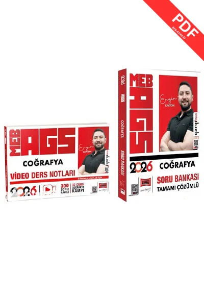 2026 MEB-AGS Coğrafya Video Ders Notları + Soru Bankası 2 li Set Engin Eraydın Yargı Yayınları