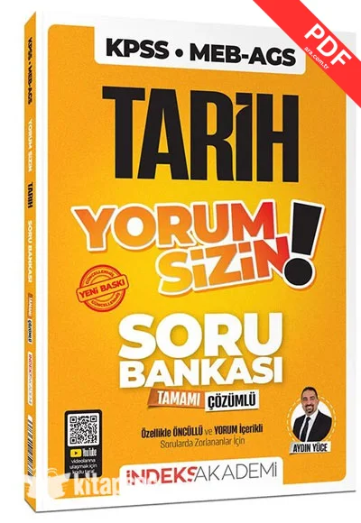 2026 KPSS MEB-AGS Tarih Yorum Sizin Soru Bankası Çözümlü İndeks Akademi Yayıncılık