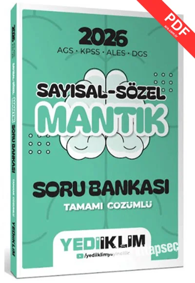 2026 AGS KPSS ALES DGS Sayısal Sözel Mantık Tamamı Çözümlü Soru Bankası Yediiklim Yayınları