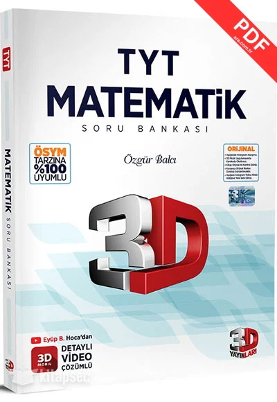 2026 TYT 3D Matematik Tamamı Video Çözümlü Soru Bankası 3D Yayınları