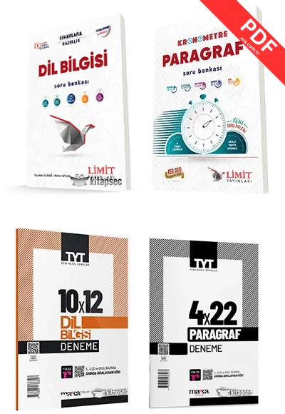 TYT Limit Dil Bilgisi Paragraf Soru Bankası ve Marka Dil Bilgisi 10 Paragraf 4 Deneme Seti Limit Yayınları