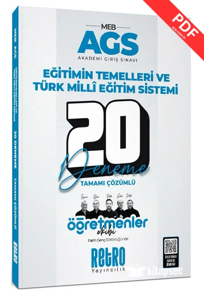 2026 MEB AGS Fatih Genç Eğitimin Temelleri ve Türk Milli Eğitim Sistemi 20 li Deneme Retro Kitap