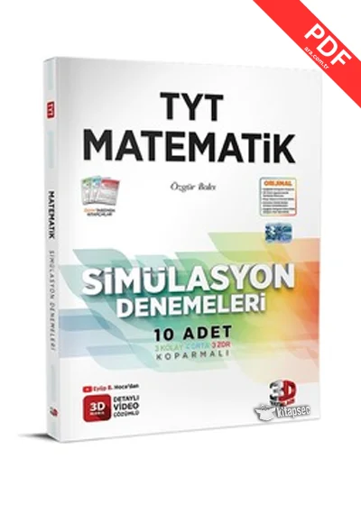 2026 TYT Matematik Simülasyon Denemeleri Detaylı Video Çözümlü 3D Yayınları