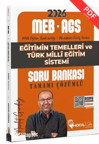 2026 MEB-AGS Eğitimin Temelleri ve Türk Milli Eğitim Sistemi Soru Bankası Çözümlü Hoca Kafası Yayınları