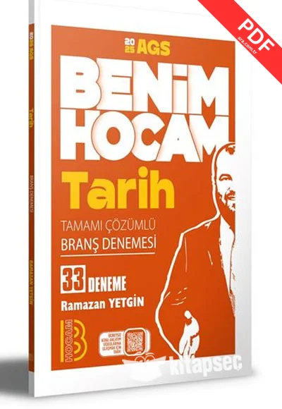2025 MEB AGS Tarih 33 Branş Deneme Benim Hocam Yayınları
