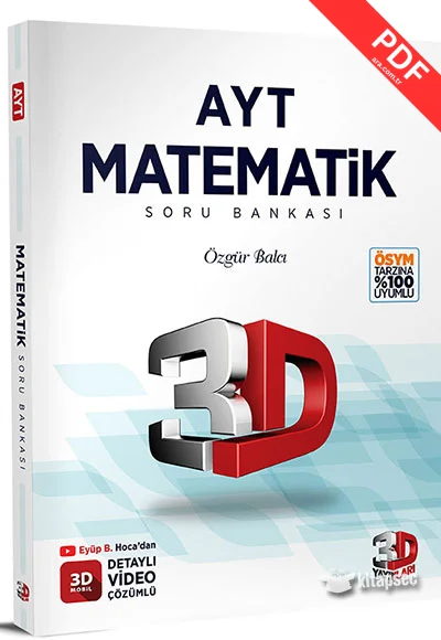 2026 AYT 3D Matematik Tamamı Video Çözümlü Soru Bankası 3D Yayınları