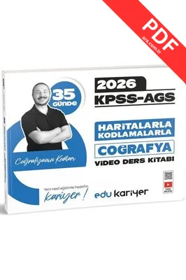 Coğrafyanın Kodları KPSS-AGS 35 Günde Haritalarla Kodlamalarla Coğrafya Video Ders Kitabı