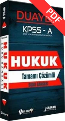 Dahi Adam KPSS A Grubu Hukuk Duayen Soru Bankası
