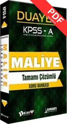 Dahi Adam KPSS A Grubu Maliye Duayen Soru Bankası