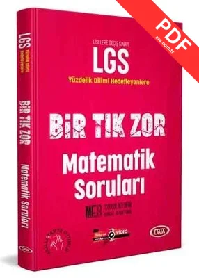 Data 8.Sınıf LGS Bir Tık Zor Matematik Soruları PDF indir