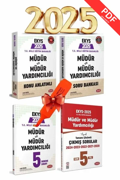 Data Yayınları 2025 MEB EKYS Müdür ve Müdür Yardımcılığı Konu Anlatımlı Soru Bankası Deneme Çıkmış Sorular Seti