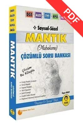 DGS ALES KPSS TYT MSÜ Sayısal Sözel Mantık Çözümlü Soru Bankası