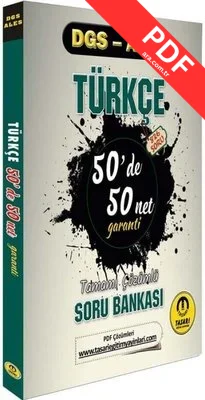 DGS - ALES Türkçe 50'de 50 Net Garanti Soru Bankası