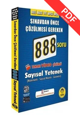 DGS ALES TYT KPSS MSÜ Çözülmesi Gereken Sayısal Yetenek 888 Soru Bankası Video Çözümlü