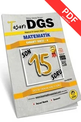 DGS Matematik Son 15 Soru Garanti Serisi Soru Kitapçığı
